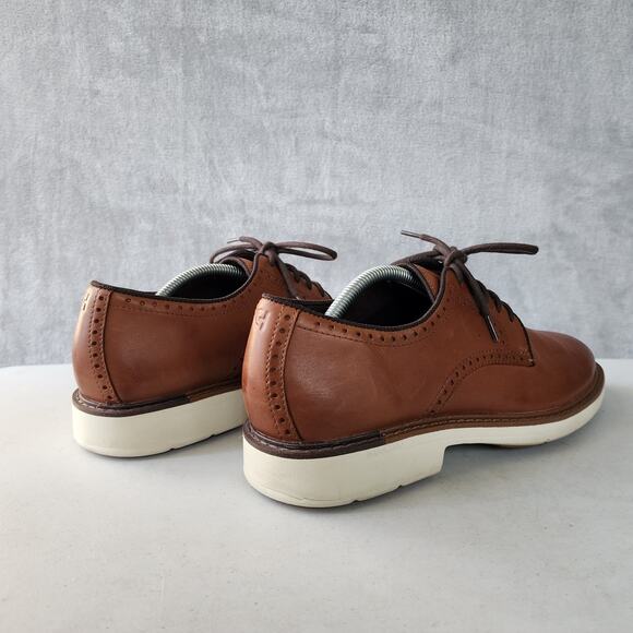 Cole Haan Dress Shoes Mens Size 10 Oxford Go To Plain Toe British Tan Leather - Picture 3 of 11